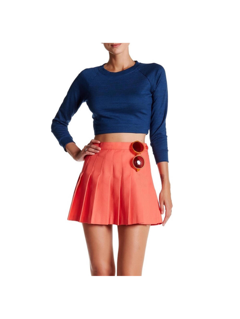 American Apparel Watermelon Pink Pleated Tennis Skirt Mini Size M